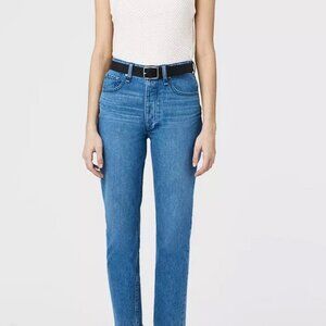 rag and bone Nina High Rise Cigarette Skinny Jeans with Raw Hem in Light Blue